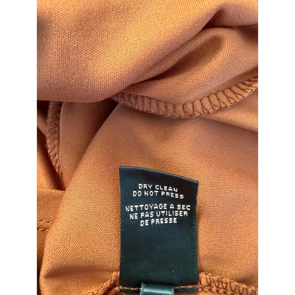 Lauren Ralph Lauren Faux Suede Sheath Dress Tan Brown Sleeveless Size 0 NWT - Picture 6 of 11